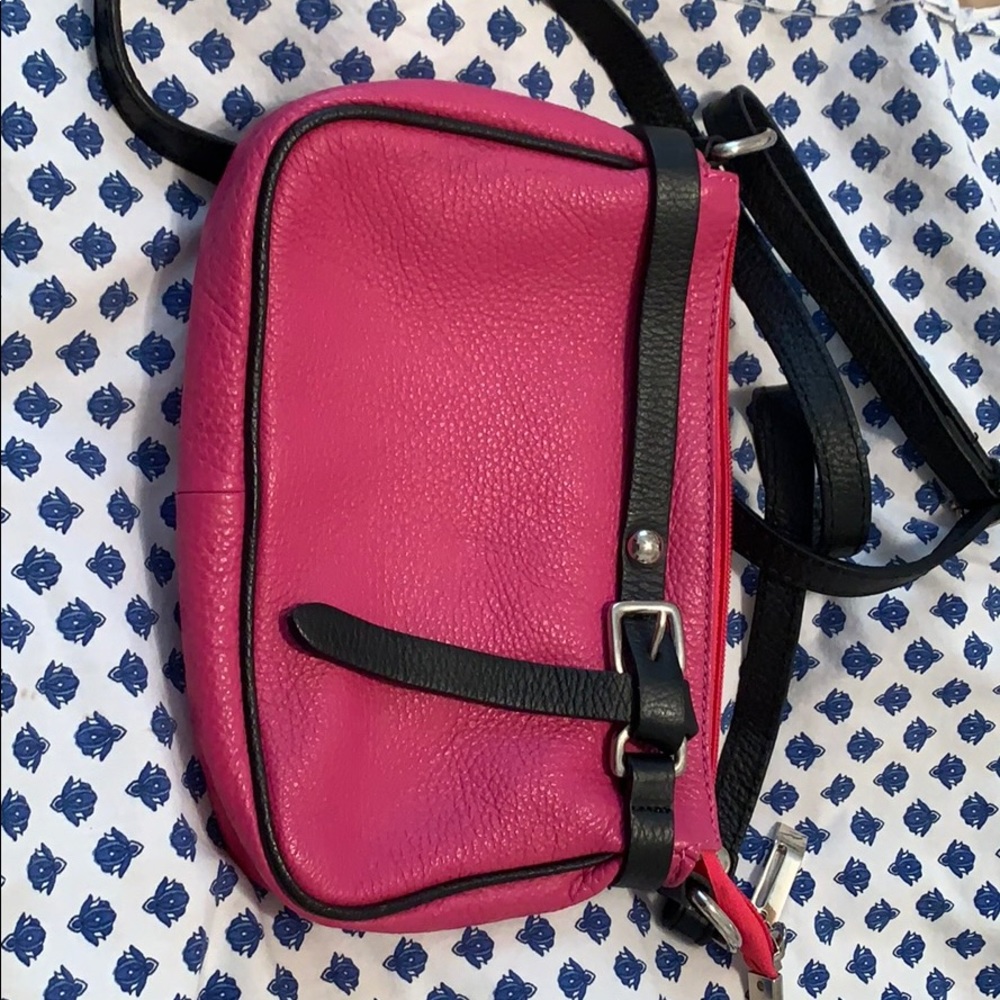 Fuscia color buttery leather Italian purse